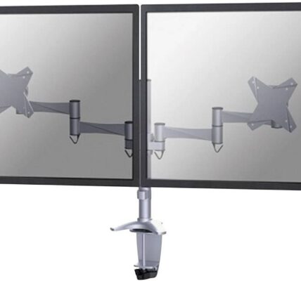 Stolový držiak monitoru NewStar FPMA-D1330DSILVER, 25,4 cm (10″) – 68,6 cm (27″), strieborná
