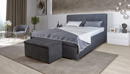 Čalúnená posteľ Trent 180×200, vrátane matracov, pol. roštu a úp