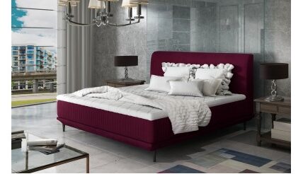 Čalúnená posteľ Scarlett 180×200, vínovo červená, vr. matraca