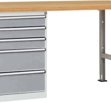 Systém pracovných stolov COMBI model 7 s multiplexnou doskou, ŠxHxH = 1500 x 700 x 840 mm Manuflex WC5114.9006 WC5114.9006