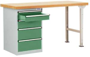 Systém pracovných stolov COMBI model 1 s masívnou bukovou doskou, ŠxHxH = 2000 x 700 x 840 mm Manuflex WC5079.6011 WC5079.6011