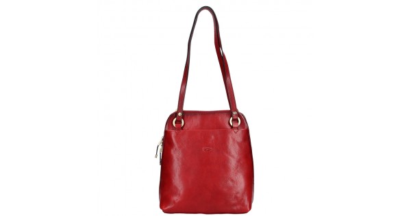 Dámska kožená batôžky kabelka Katana Cindy – červená