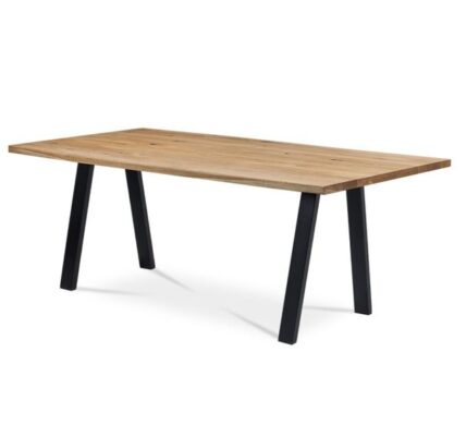 Sconto Jedálenský stôl EDMONTON dub/čierna, šírka 180 cm