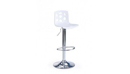 Barová stolička H-48 (biela,chrom)