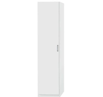 Sconto Šatníková skriňa PARKER biela, výška 210 cm, hĺbka 41 cm