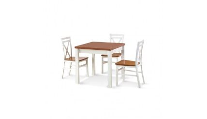 Gracjan – Jedálenský stôl 80-160×80 cm (jelša, biela) – ROZBALENÉ