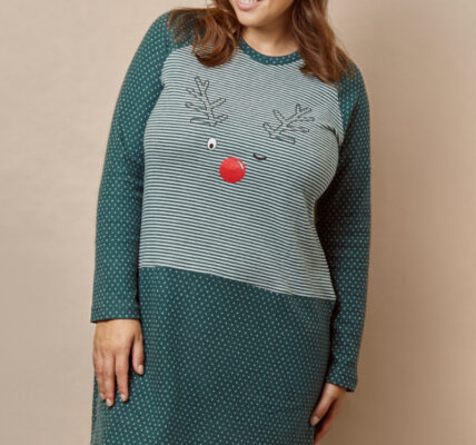 Dámska nočná košeľa Lady Belty 20I-0403K-18 – barva:BELVERDE/zelená, velikost:M