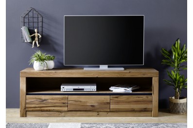 Bighome – VEVEY TV stolík 165×55 cm, tmavohnedá, dub