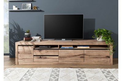 Bighome – VEVEY TV stolík 260×60 cm, svetlohnedá, dub