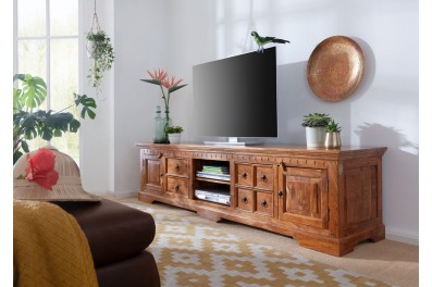 Bighome – CAMBRIDGE HONEY TV stolík 220×55 cm, akácia