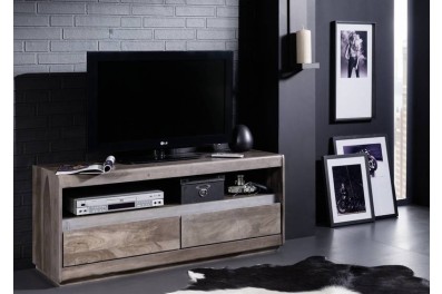 Bighome – ROUND TV stolík 120×50 cm, dymová, palisander