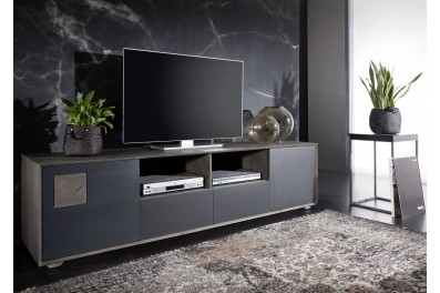 Bighome – TAMPERE TV stolík 50×210 cm, dub, dymová