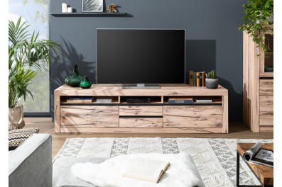 Bighome – VEVEY TV stolík 220×55 cm, svetlohnedá, dub