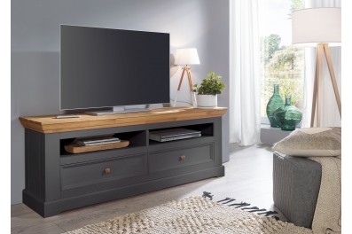 Bighome – BIANCA TV stolík 169×63 cm, borovica, sivá