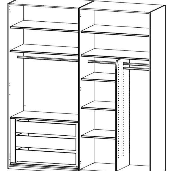 Sconto Šatníková skriňa COLIN alpská biela/vysoký lesk, 4 dvere, zrkadlo vo vnútri