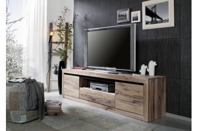Bighome – VEVEY TV stolík 202×55 cm, svetlohnedá, dub