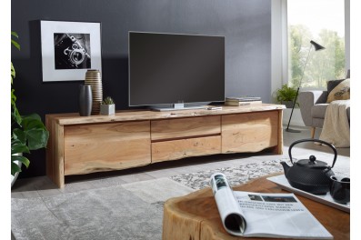 Bighome – WOODLAND TV stolík 220×50 cm, prírodná, akácia