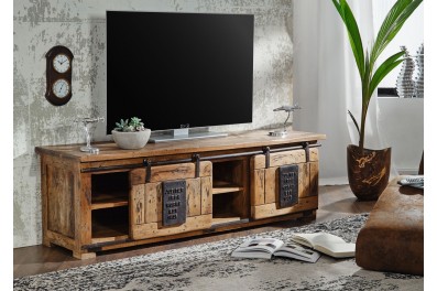 Bighome – IRON TV stolík 160×50 cm, mango, prírodná