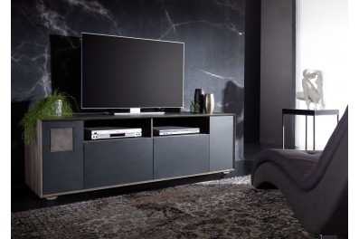 Bighome – TAMPERE TV stolík 58×180 cm, dub, dymová