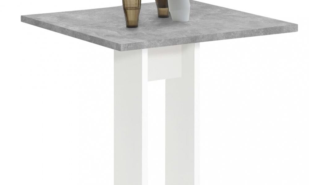 Jedálenský stôl 70 cm Dekorhome Biela / betón