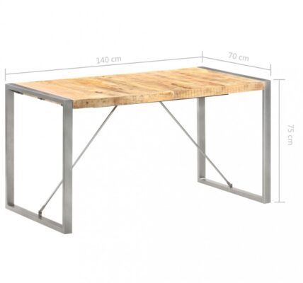 Jedálenský stôl hnedá / sivá Dekorhome 140x70x75 cm