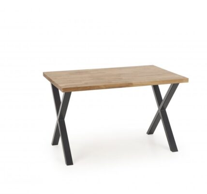 Jedálenský stôl APEX masívne dubové drevo / čierna Halmar 120×78 cm
