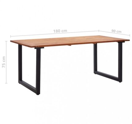 Záhradný stôl hnedá / čierna Dekorhome 180x90x75 cm