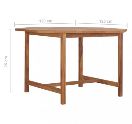 Záhradný stôl teakové drevo Dekorhome 120x120x75 cm