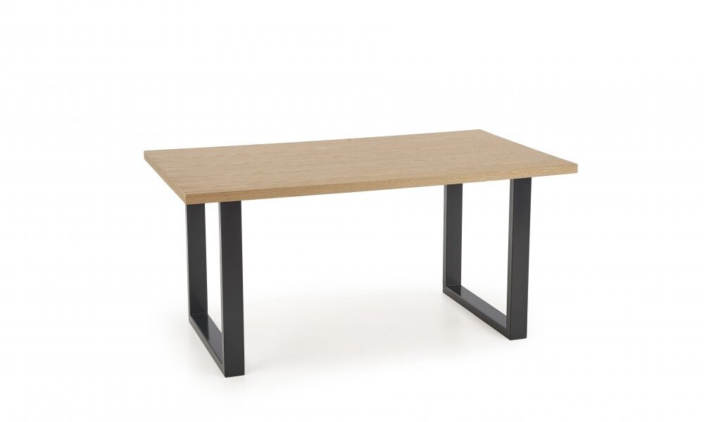 Jedálenský stôl RADUS dyha dub / čierna Halmar 160×90 cm