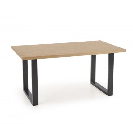 Jedálenský stôl RADUS dyha dub / čierna Halmar 160×90 cm