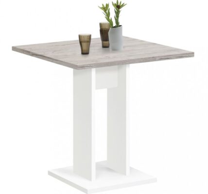 Jedálenský stôl 70 cm Dekorhome Biela / dub