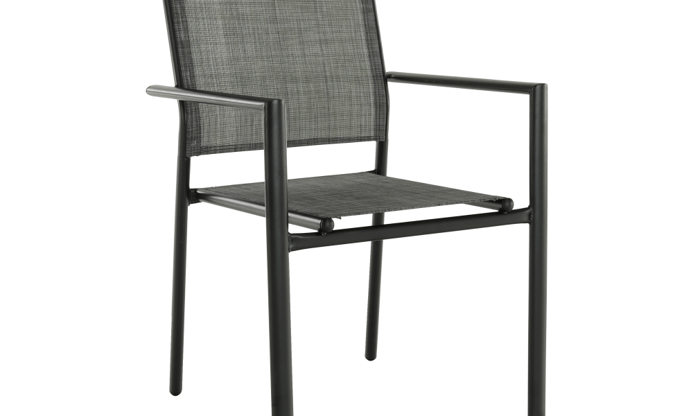 Záhradná stolička TELMA čierna / sivá Tempo Kondela