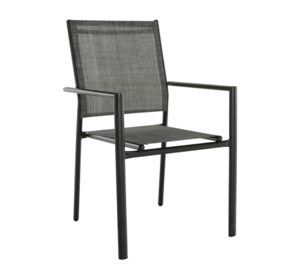 Záhradná stolička TELMA čierna / sivá Tempo Kondela