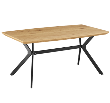 Jedálenský stôl MEDITER 160 dub / čierna Tempo Kondela