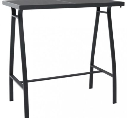 Záhradný barový stôl 110×60 cm čierna Dekorhome