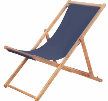 Skladacia plážová stolička látková Modrá