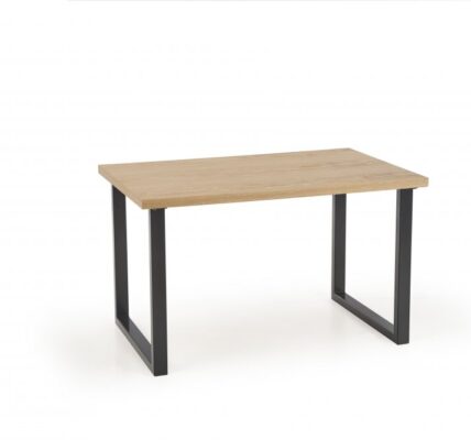 Jedálenský stôl RADUS dyha dub / čierna Halmar 140×85 cm
