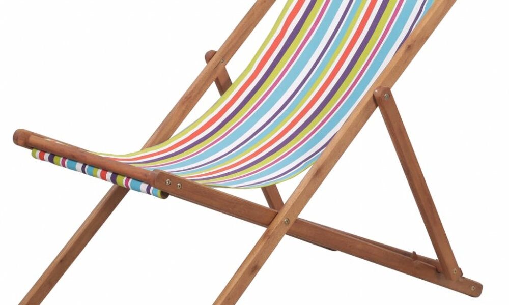 Skladacia plážová stolička látková Viacfarebné