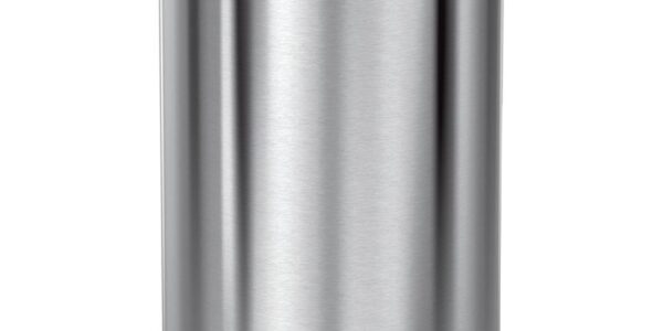 Simplehuman SEMI-ROUND 45L s plastovým vekom – silver – Bezdotykový kôš
