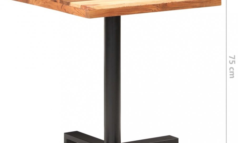 Bistro stôl štvorcový hnedá / čierna Dekorhome 70x70x75 cm