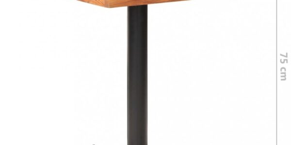 Bistro stôl štvorcový hnedá / čierna Dekorhome 70x70x75 cm