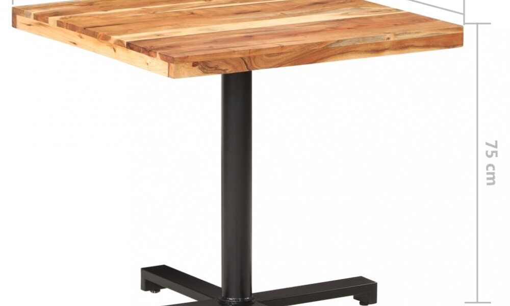 Bistro stôl štvorcový hnedá / čierna Dekorhome 80x80x75 cm
