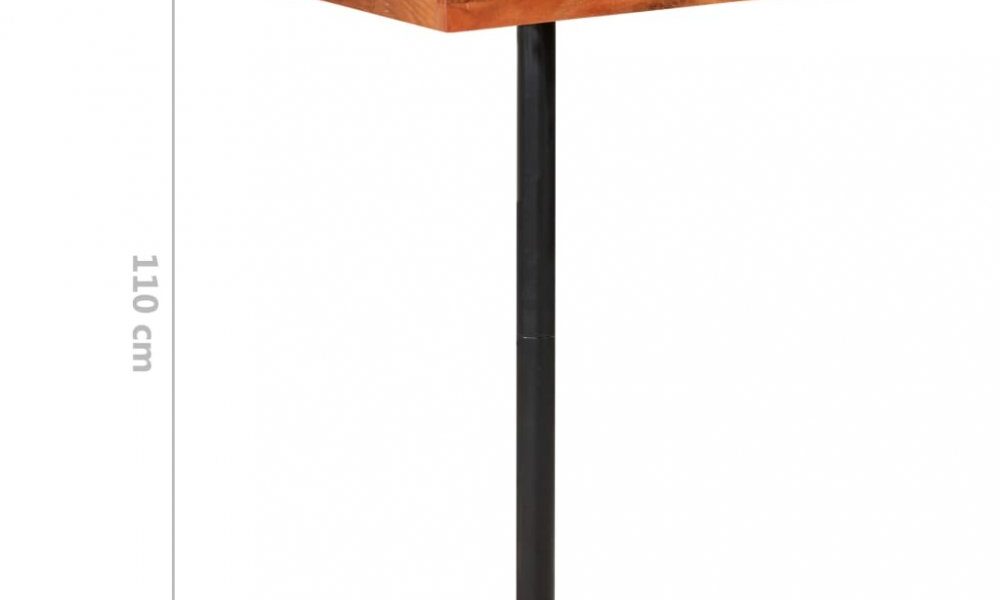 Barový stôl hnedá / čierna Dekorhome 60x60x110 cm
