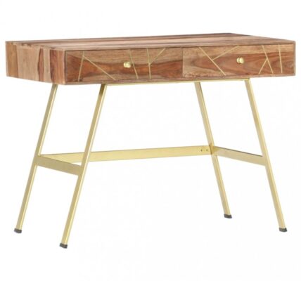 Písací stolík so zásuvkami masívne drevo Dekorhome Sheeshamové drevo