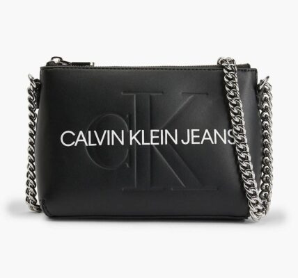 Calvin Klein čierne crossbody kabelka Camera Pouch
