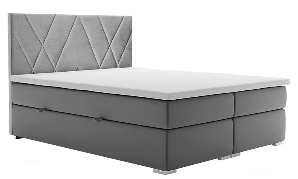 Boxspringová posteľ ORA sivá Tempo Kondela 180 x 200 cm