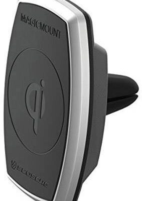 Bezdrôtová indukčná nabíjačka Scosche MPQ2V-XTSP, Qi štandard, čierna, strieborná