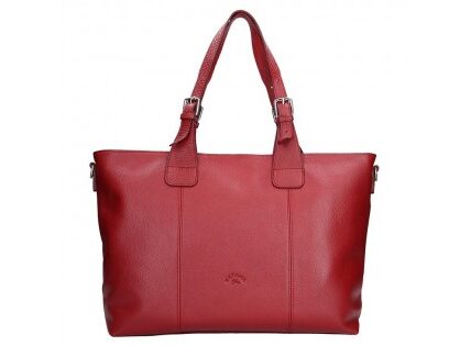 Elegantná dámska kožená kabelka Katana Silvia – červená