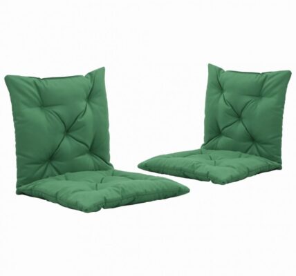 Vodeodolné podušky na záhradné stoličky 2 ks Dekorhome Zelená