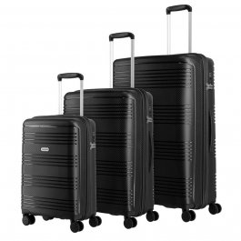 Travelite Zenit S,M,L Black – súprava 3 kufrov